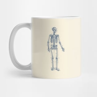 Forward Facing Skeletal Diagram - Vintage Anatomy Poster Mug